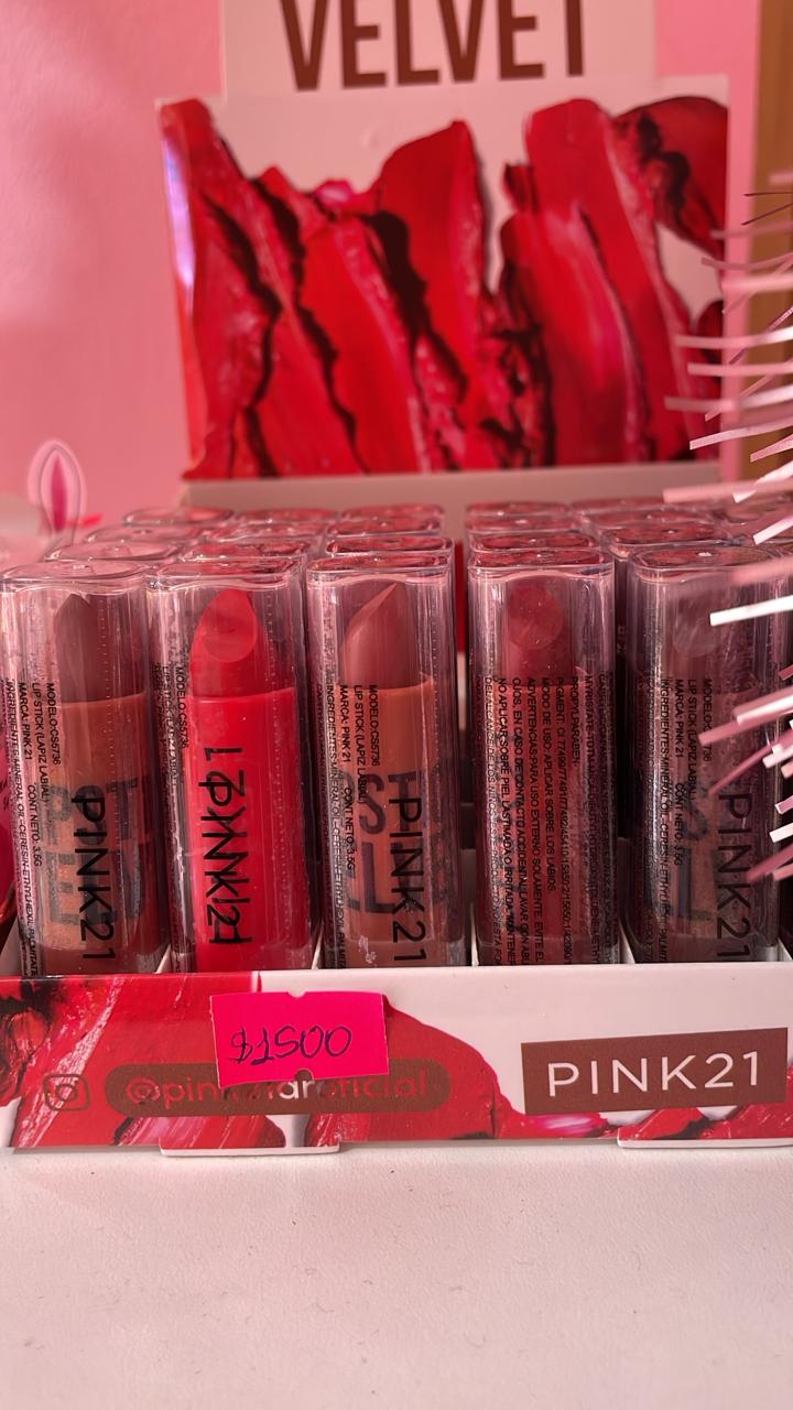 Labiales Mate PINK21 tonos vino y rojizo